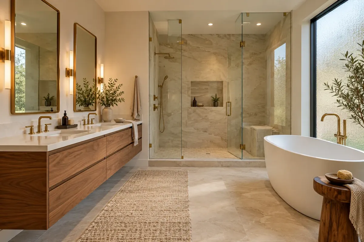 Bathroom design — refined finishes